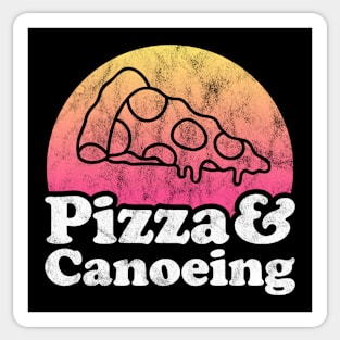 Pizza Lover Pizza and Canoeing Sticker